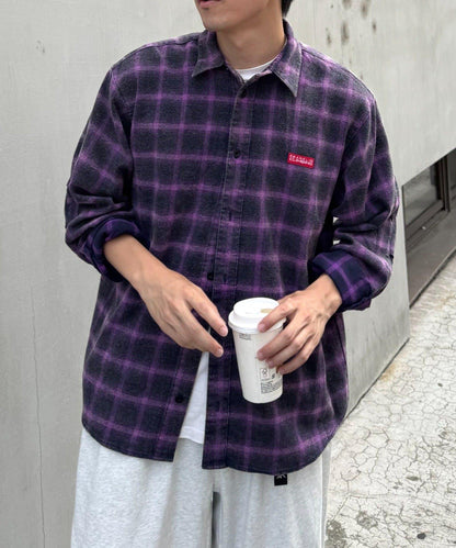 【Franklin Climbing】【LEGACY】復古格紋加工毛襯衫