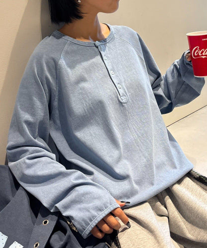 【男女通用】顏料半開領T恤