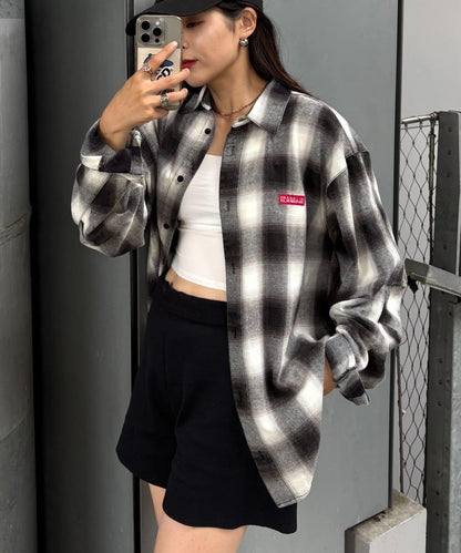 【Franklin Climbing】【LEGACY】復古格紋加工毛襯衫