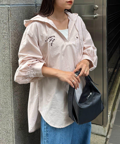 Logo刺繡領帶帽衛衣