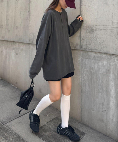 【男女通用】顏料半開領T恤