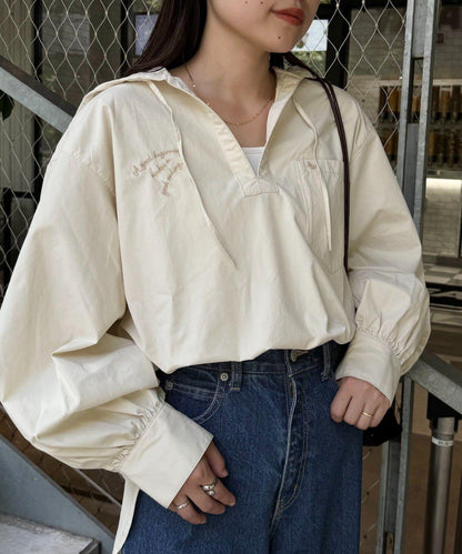 Logo刺繡領帶帽衛衣