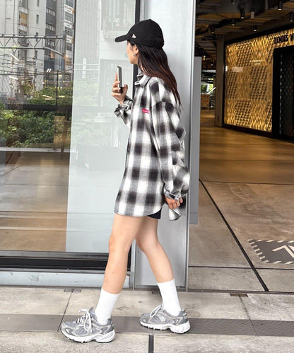 【Franklin Climbing】【LEGACY】復古格紋加工毛襯衫