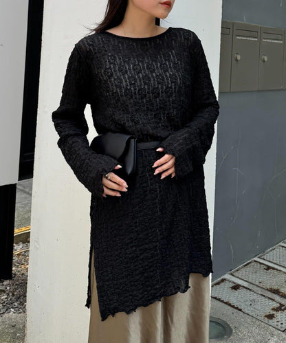 透視蕾絲連衣裙