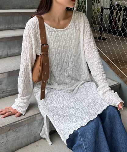 透視蕾絲連衣裙