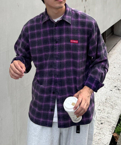 【Franklin Climbing】【LEGACY】復古格紋加工毛襯衫