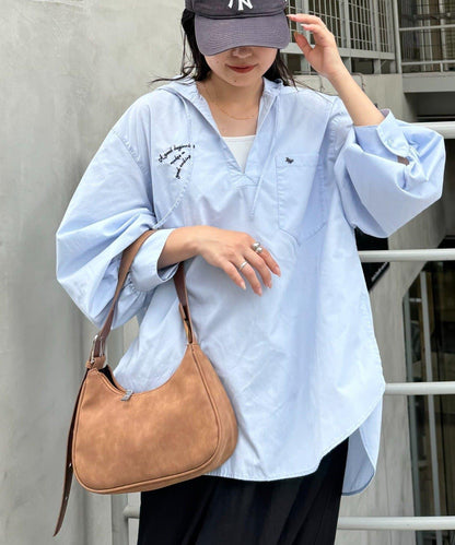 Logo刺繡領帶帽衛衣