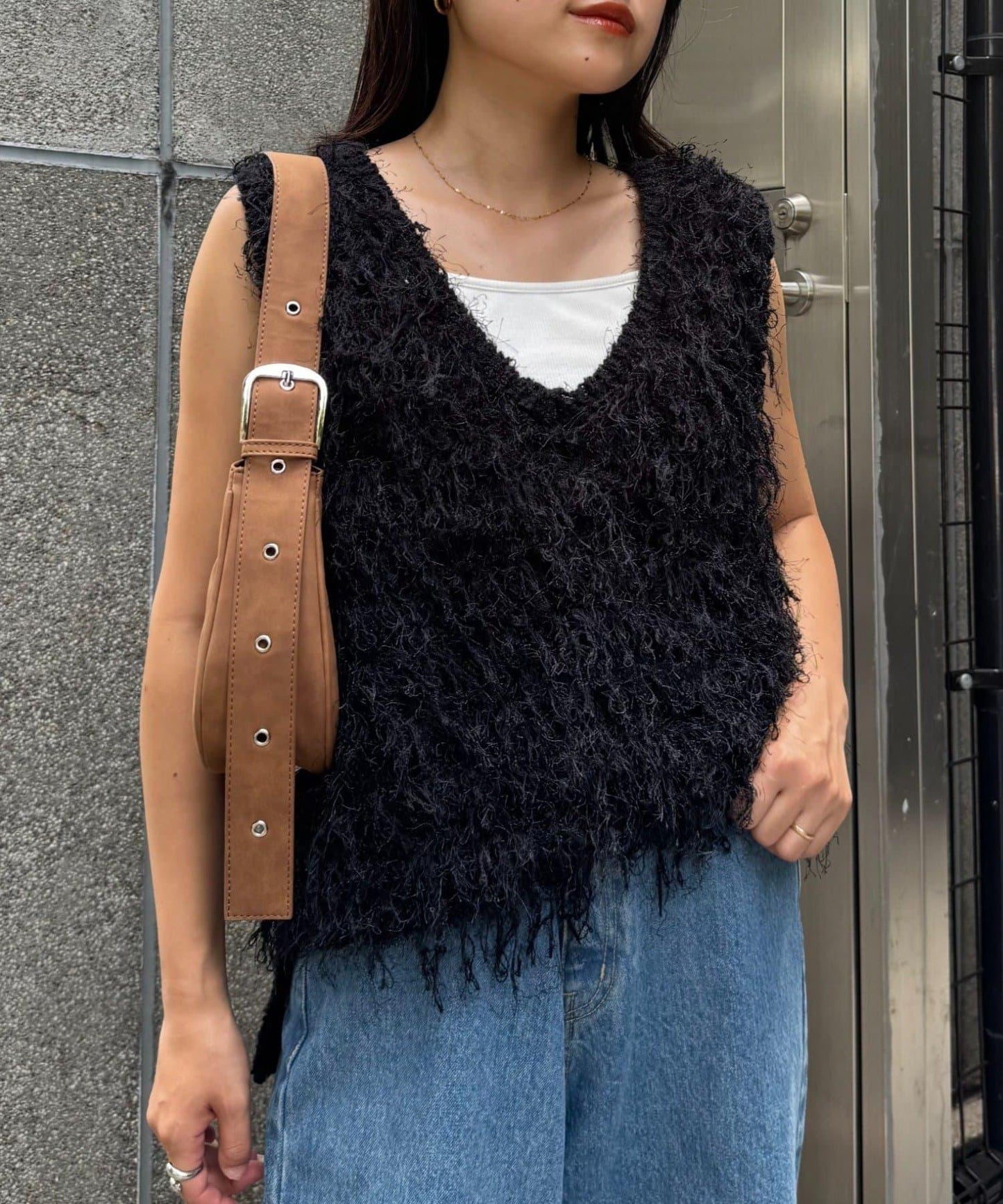 V領環形流蘇馬甲