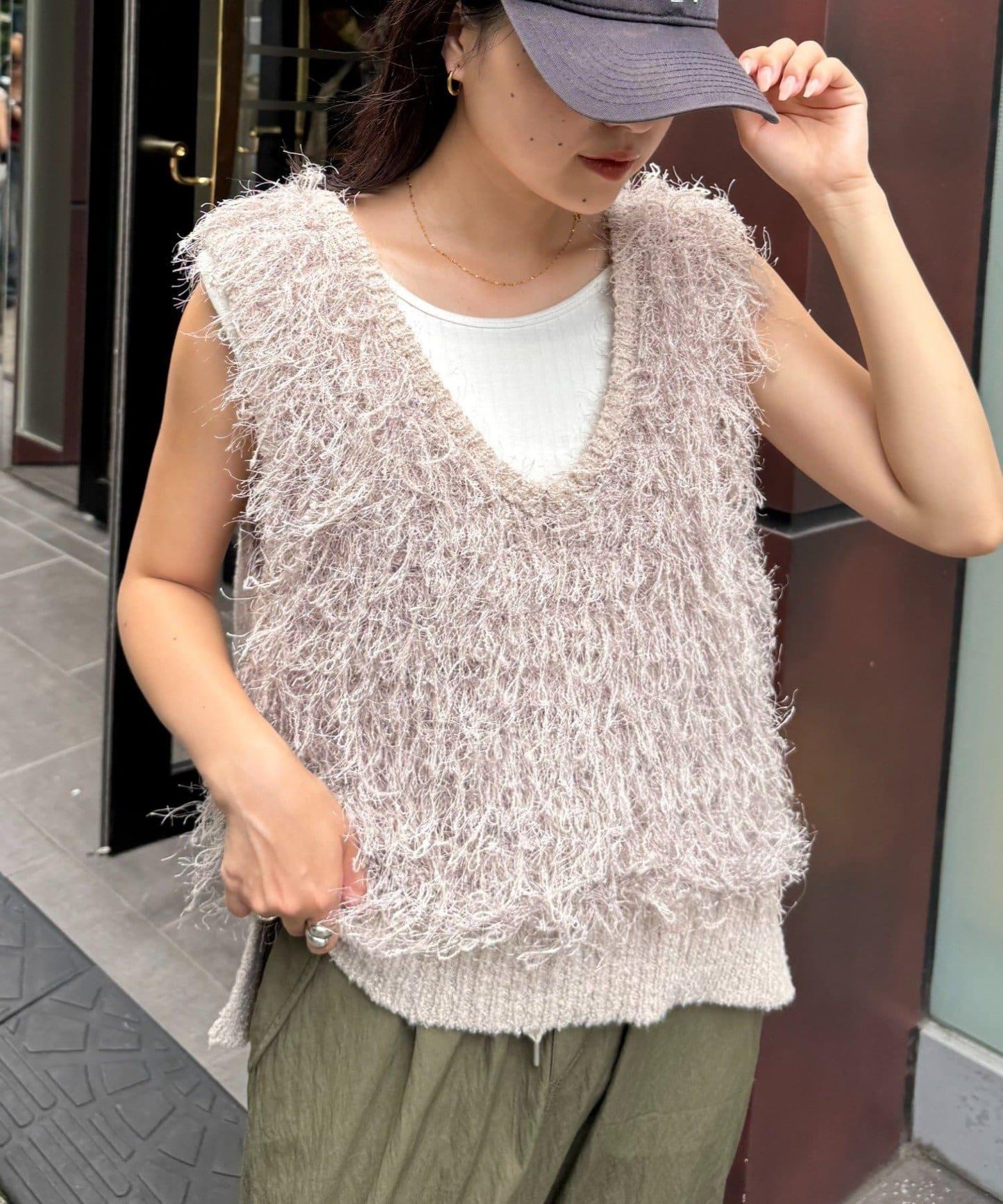 V領環形流蘇馬甲