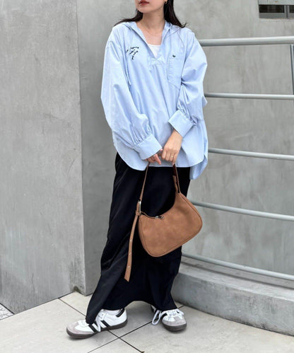 Logo刺繡領帶帽衛衣