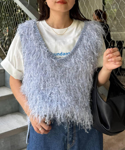 V領環形流蘇馬甲