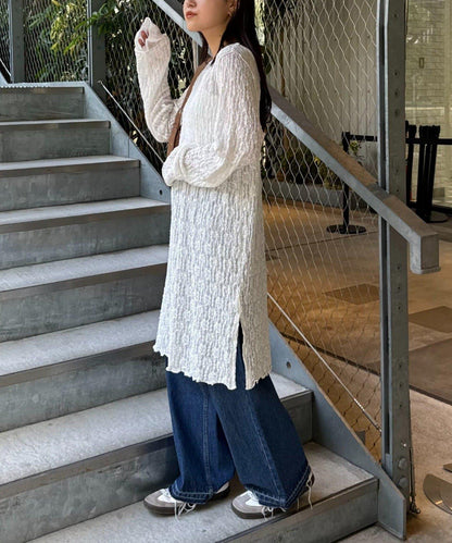 透視蕾絲連衣裙