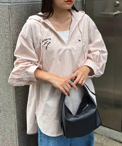 Logo刺繡領帶帽衛衣