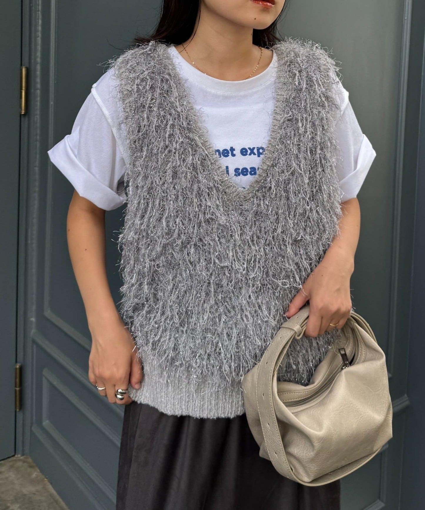 V領環形流蘇馬甲