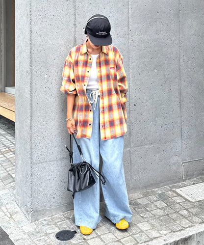 【Franklin Climbing】【LEGACY】復古格紋加工毛襯衫