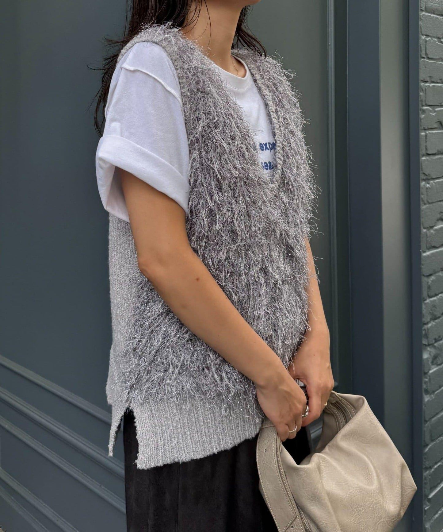 V領環形流蘇馬甲