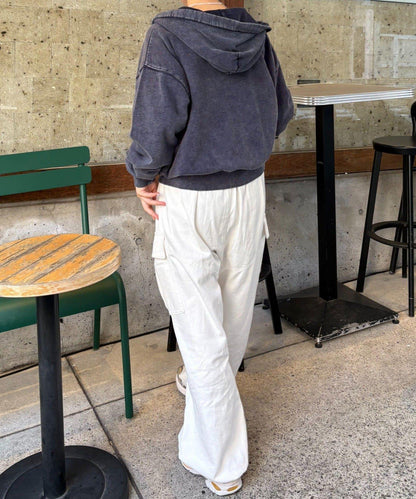 【男女通用】酸洗標誌拉鍊衛衣