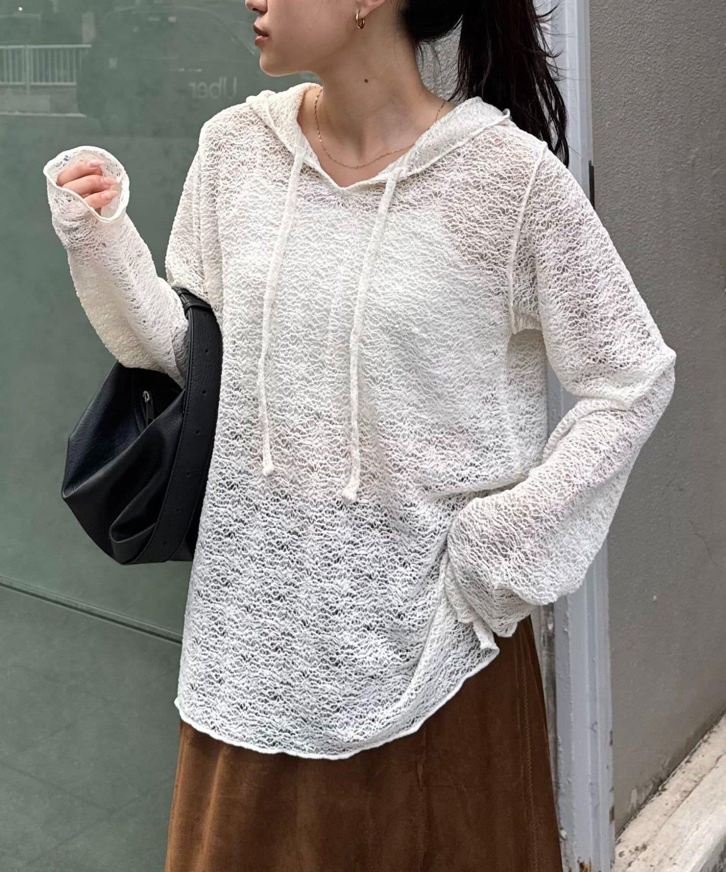 帆布繩帽連帽衫