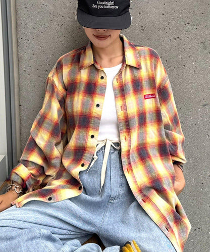 【Franklin Climbing】【LEGACY】復古格紋加工毛襯衫