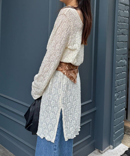 透視蕾絲連衣裙