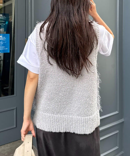 V領環形流蘇馬甲