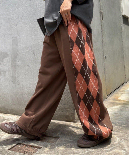 【男女通用】菱格紋針織運動褲