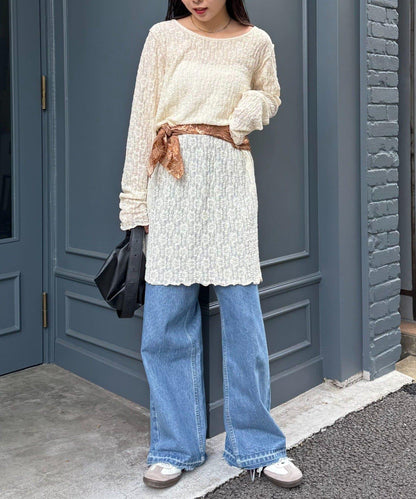 透視蕾絲連衣裙