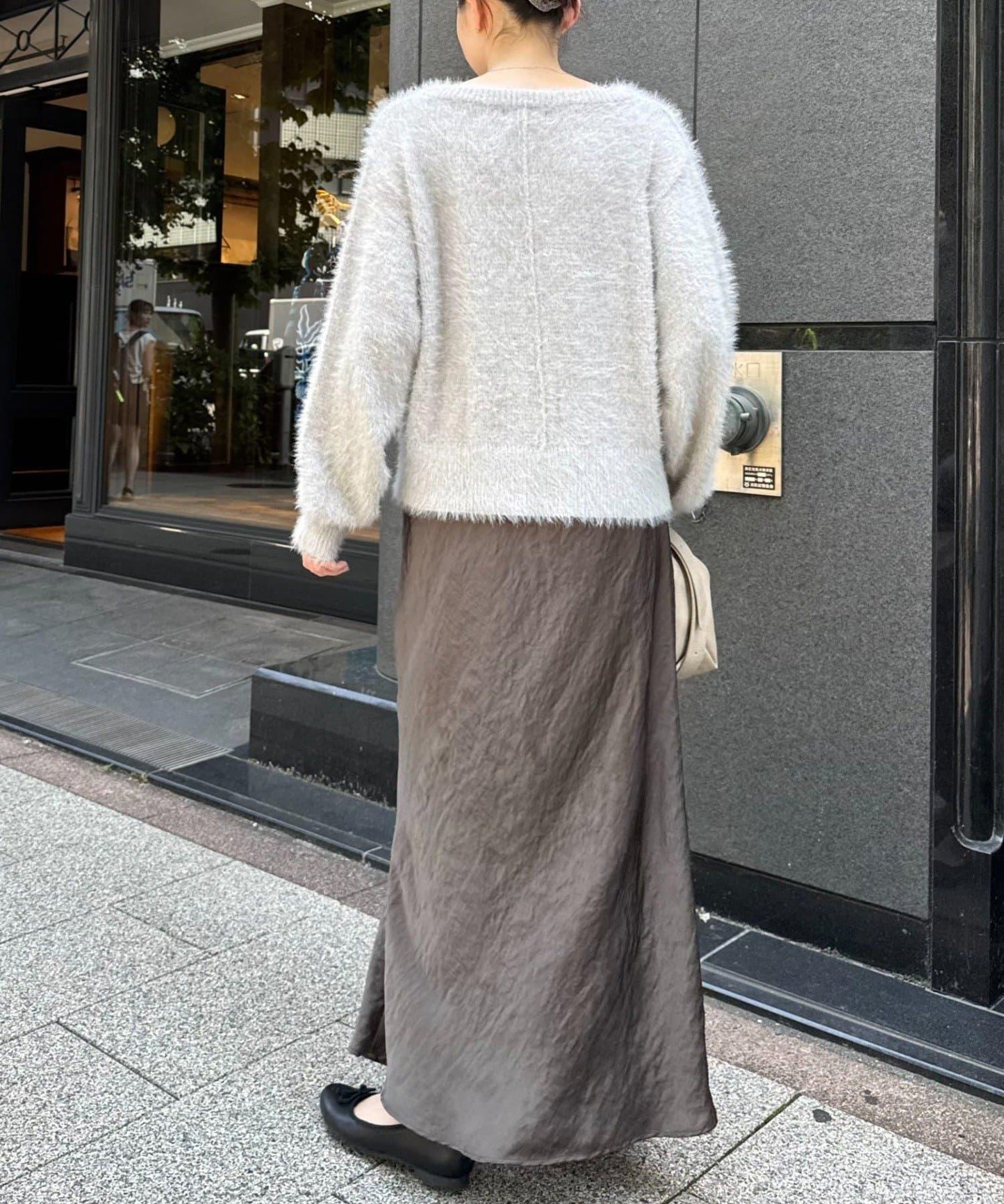 迷你口袋混紡羽絨開衫