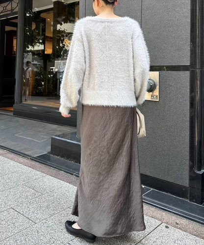 迷你口袋混紡羽絨開衫