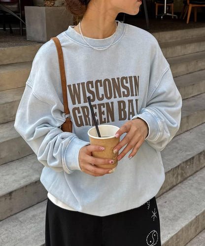 【男女同款】新款酸洗標誌衛衣