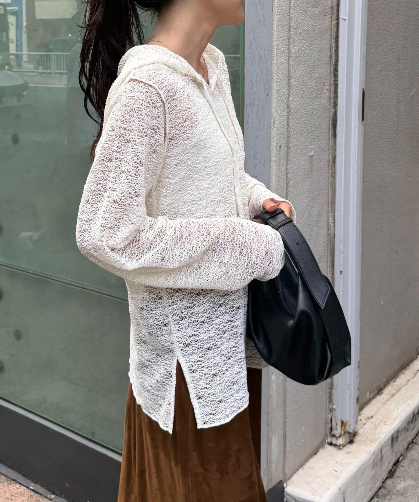 帆布繩帽連帽衫