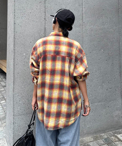 【Franklin Climbing】【LEGACY】復古格紋加工毛襯衫