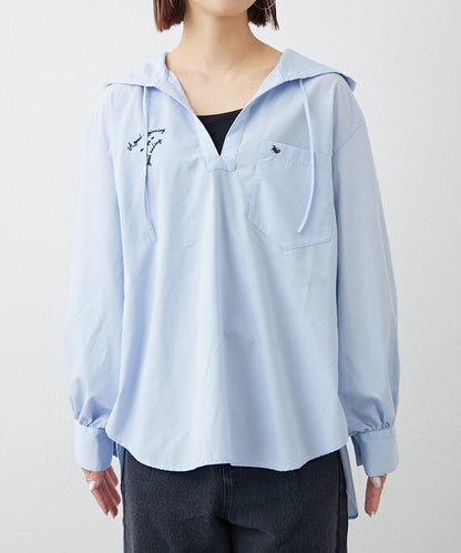 Logo刺繡領帶帽衛衣