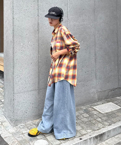 【Franklin Climbing】【LEGACY】復古格紋加工毛襯衫