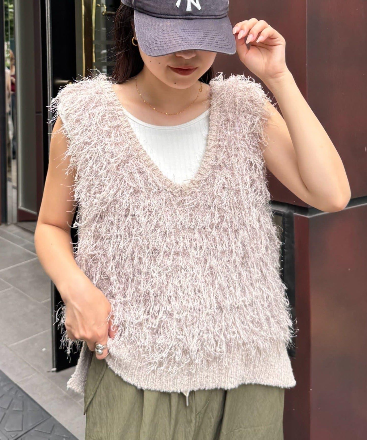 V領環形流蘇馬甲