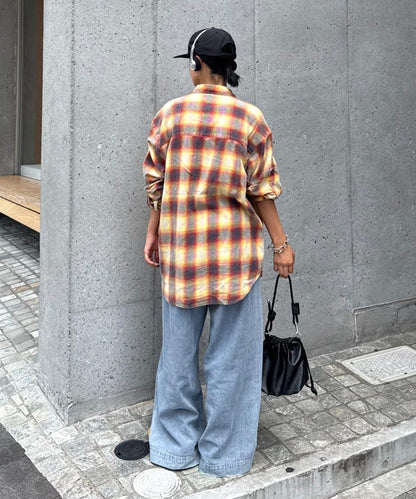 【Franklin Climbing】【LEGACY】復古格紋加工毛襯衫