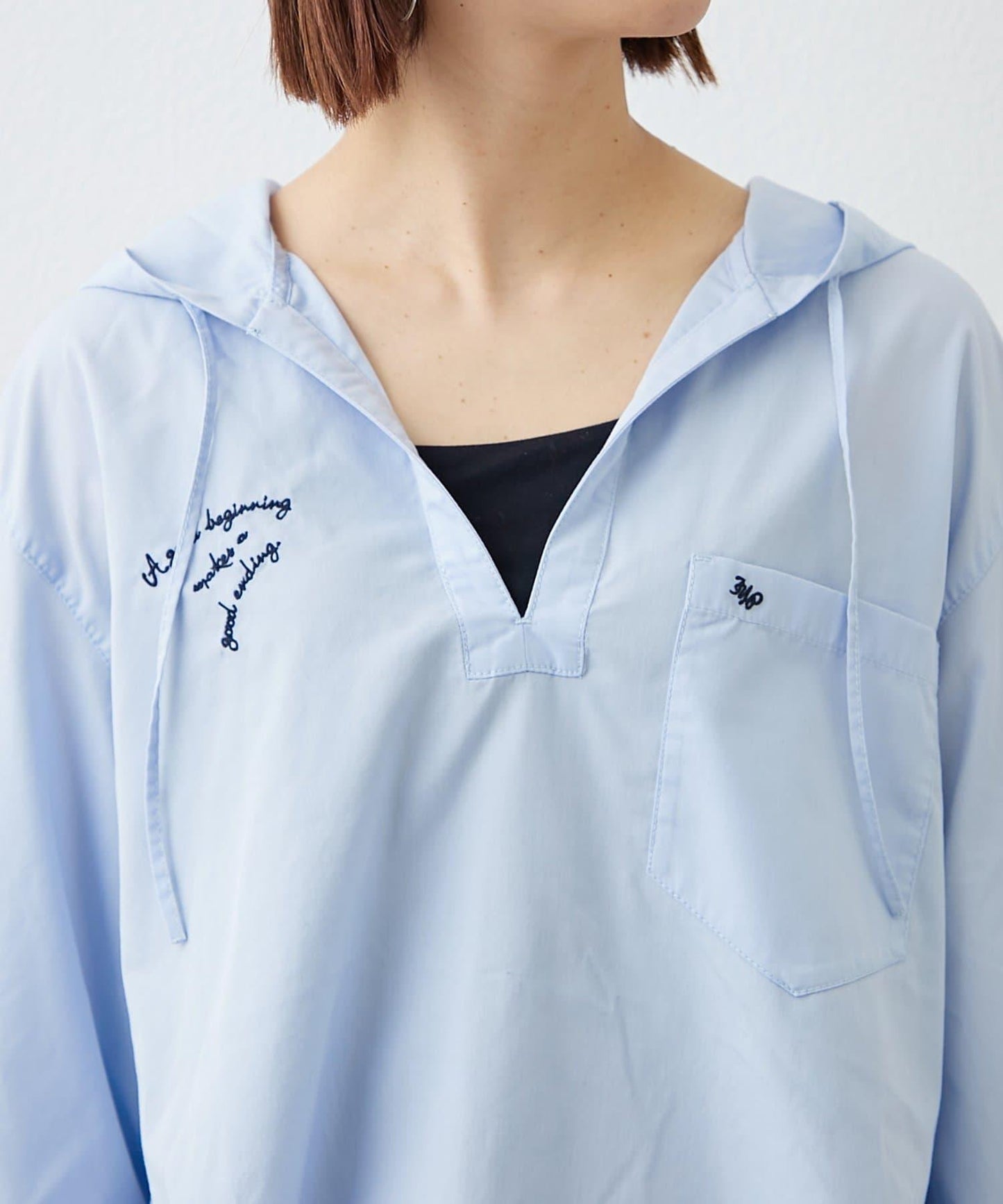 Logo刺繡領帶帽衛衣