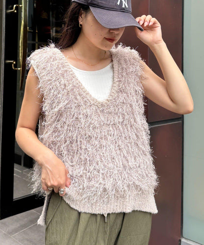 V領環形流蘇馬甲