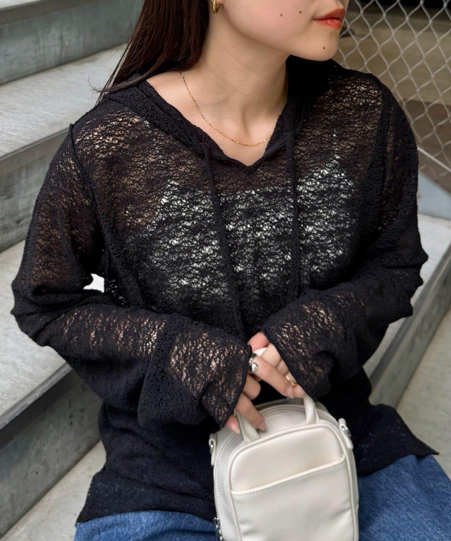 帆布繩帽連帽衫