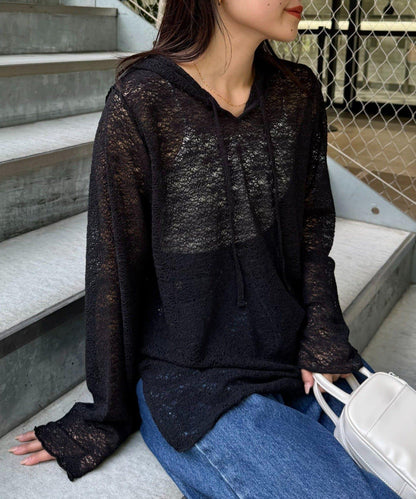 帆布繩帽連帽衫