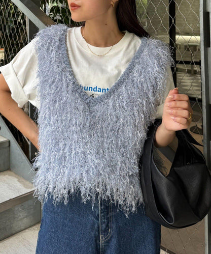 V領環形流蘇馬甲