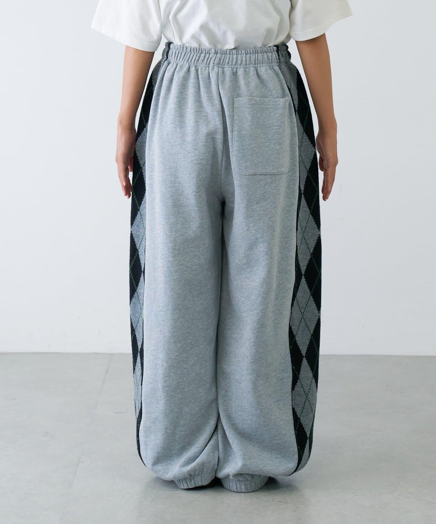 【男女通用】菱格紋針織運動褲