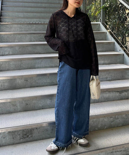 帆布繩帽連帽衫