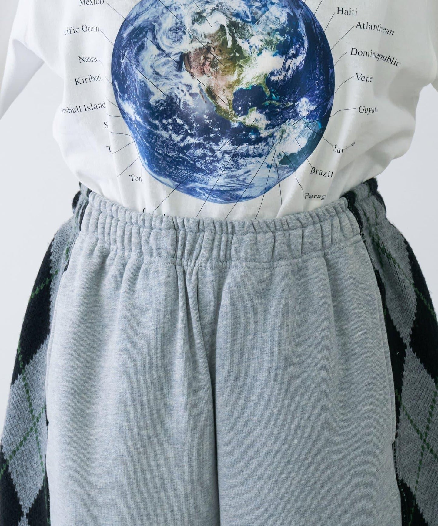 【男女通用】菱格紋針織運動褲