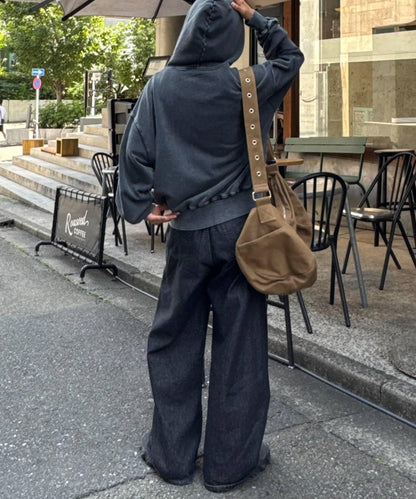 【男女通用】酸洗標誌拉鍊衛衣