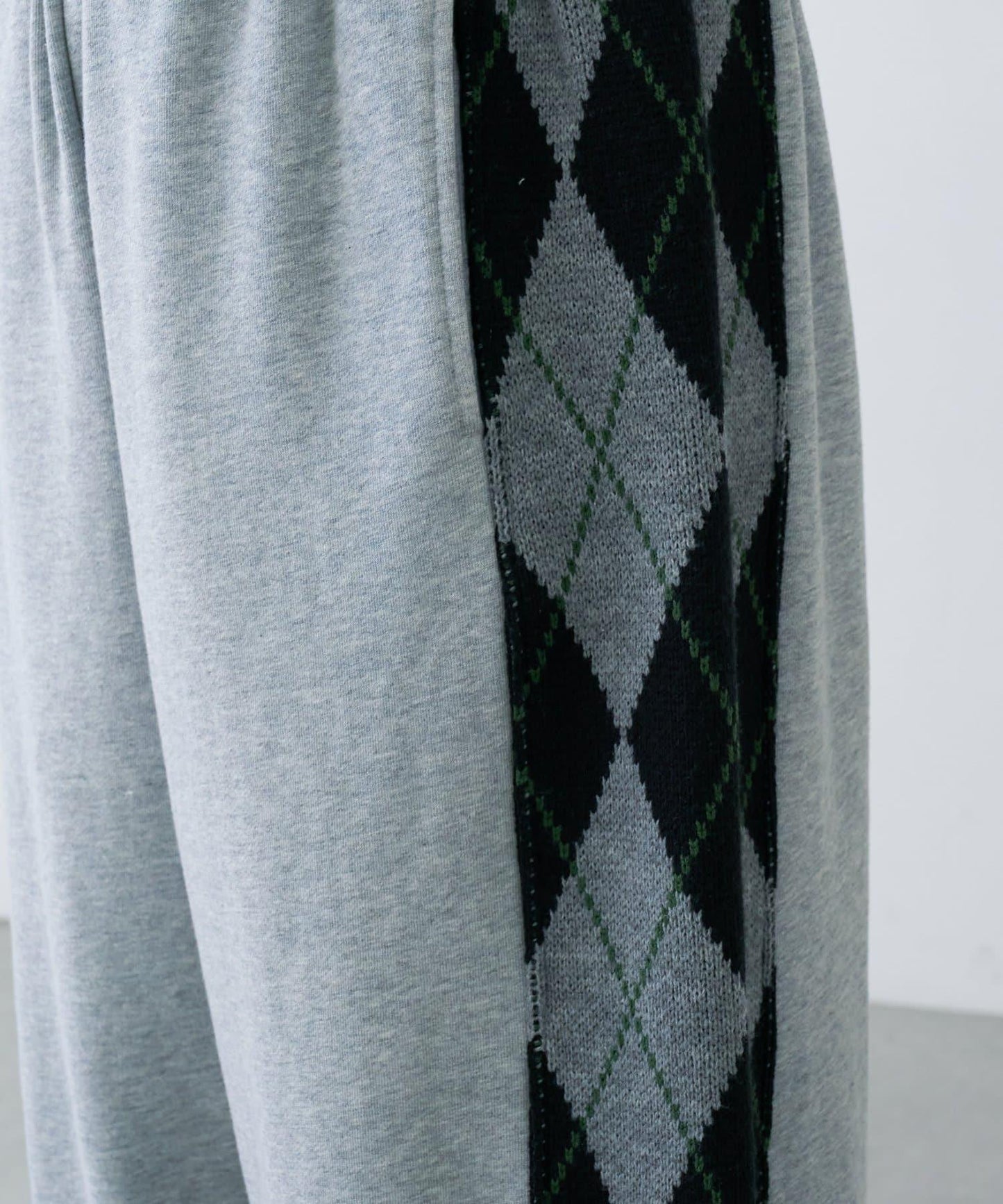 【男女通用】菱格紋針織運動褲