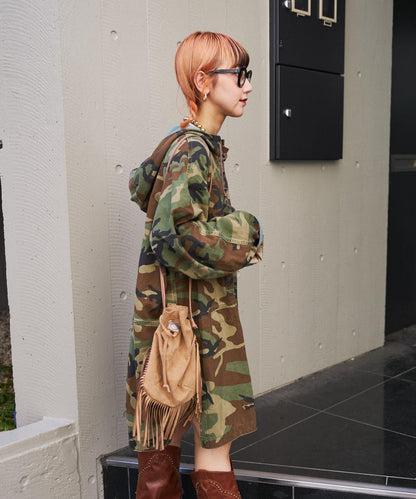 etsinta 軍事風防風連衣裙
