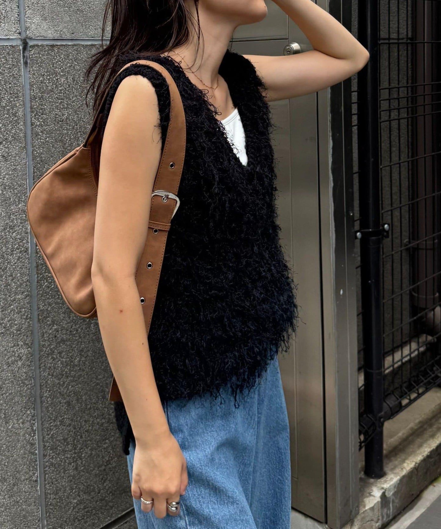 V領環形流蘇馬甲