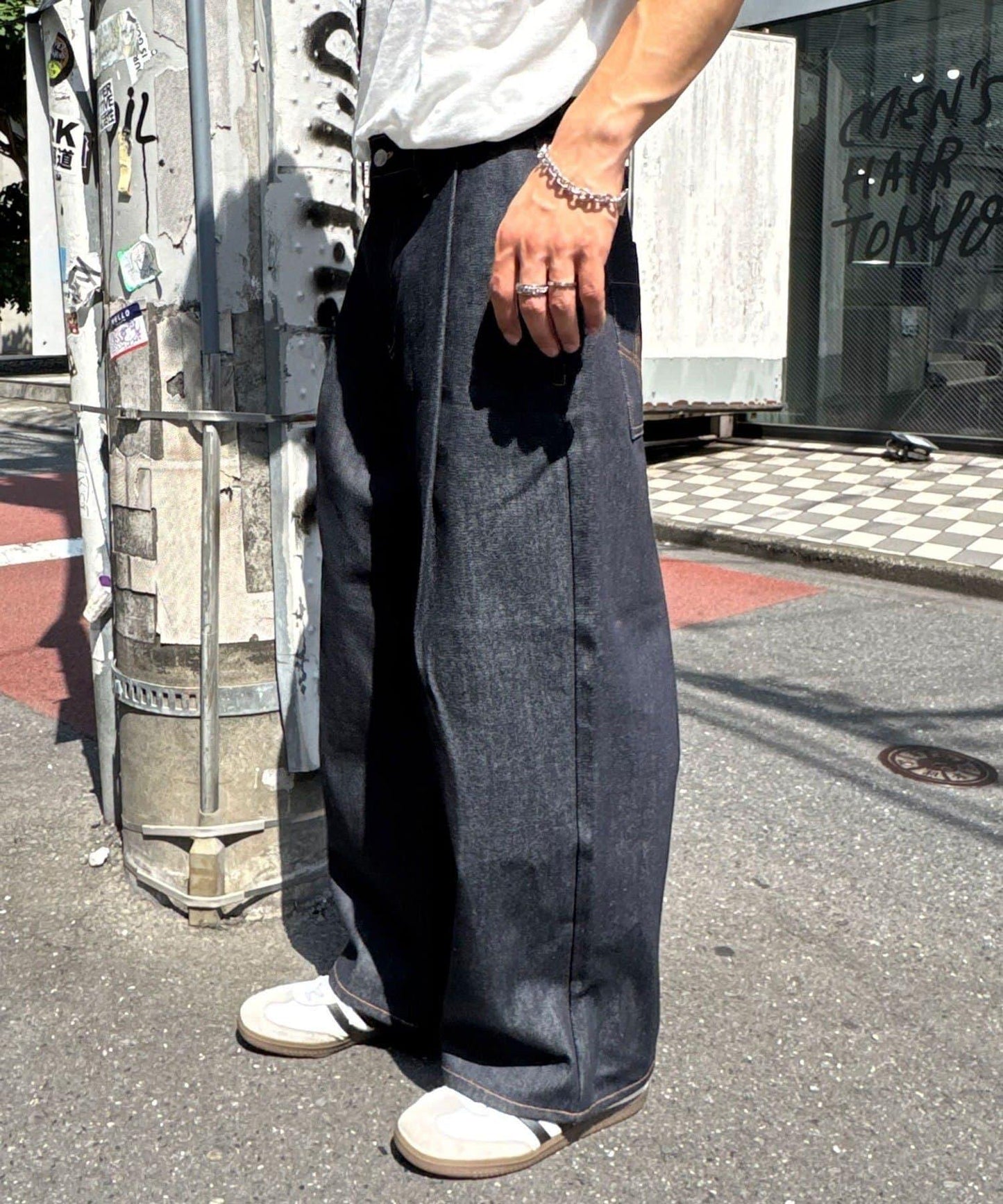 【CIAN DENIM/藍色牛仔】寬腿喇叭褲