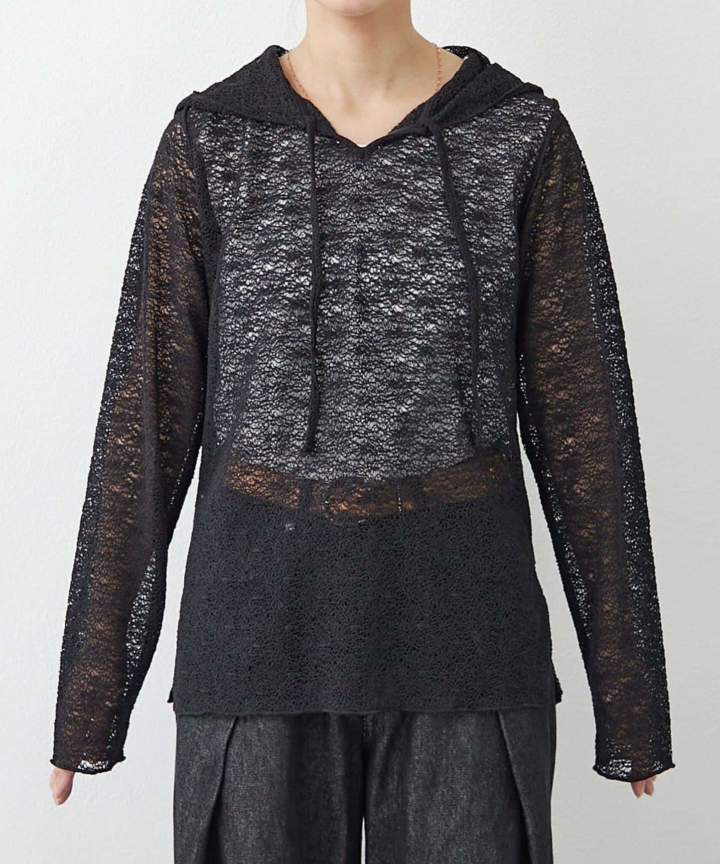 帆布繩帽連帽衫